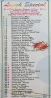 China Garden menu