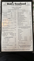 Bill's Seafood menu