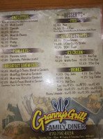 Granny's Grill Family Diner menu