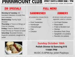 Paramont Catering Hall food