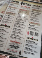 B.b. King's Blues Club menu