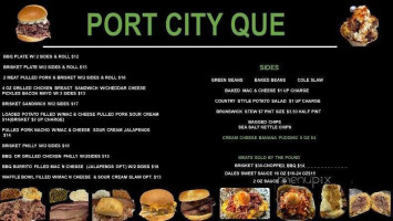 Port City Que menu