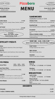 Pittsboro Pizza Shoppe menu