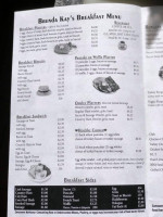 Brenda Kay's Cafe menu