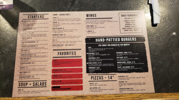 Backroads Steakhouse menu