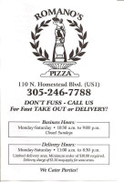 Romano's Pizza food