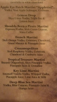 Kaptain Jimmy's Distillery menu