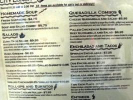 Zuma Tex-Mex menu