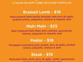 Yo Amo Tacos menu