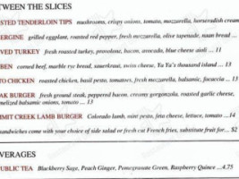 Yayas Euro Bistro In Denver menu