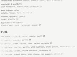 Posto Pizzeria and Bar menu