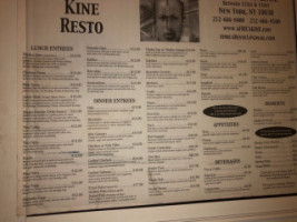 Africa Kine menu