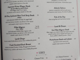 Salt + Charcoal menu