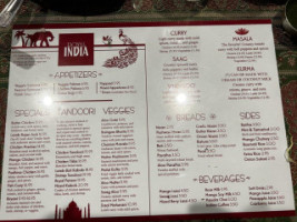 Royal India menu