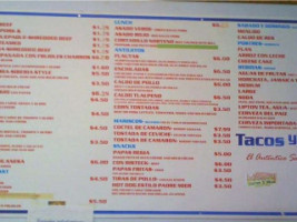 Monterrey Tacos y Mas menu