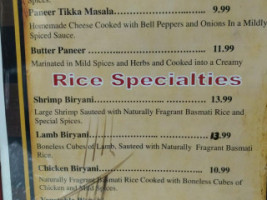 Manna Cuisine of India menu