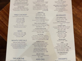 Commander's Grill menu