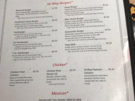 Hi-Way Cafe menu