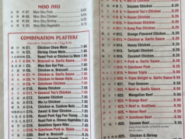 Shan Chinese Buffet menu