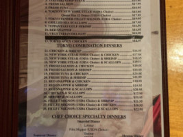 Tokyo Japanese Steak & Sushi Bar menu