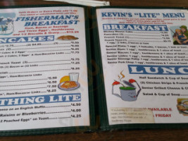 Kevin's Cafe menu