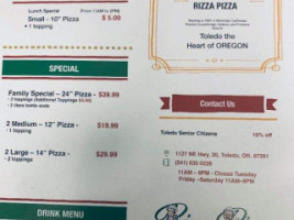 Cobblestone Pizza Co menu