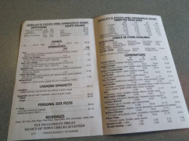 Dudley's Pizza & Sandwich Shop menu