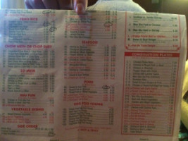 Dragon Inn menu