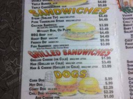 J B's Drive In menu