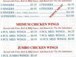 Shark's Fish & Chicken menu