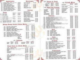 China Fare menu