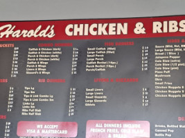 Harold's Chicken Shack menu