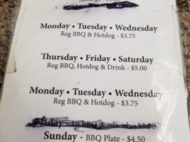 Dick Howell's Bar-B-Que menu