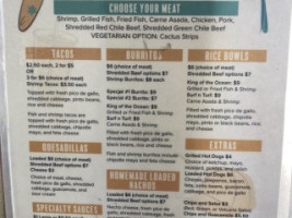 Two Hippies Beach House menu