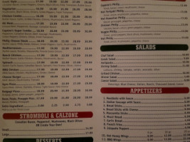 Capone's Pizza menu