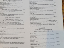 Thai Ginger Restaurants menu