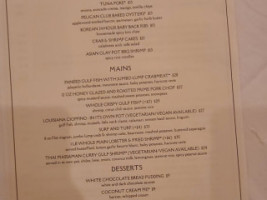 The Pelican Club Restaurant & Bar menu