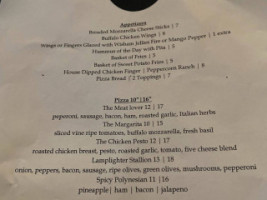 The Lamplighter Pub menu