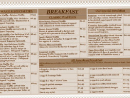 Waffle Shop menu