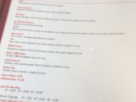 Caper's Pizza Bar menu