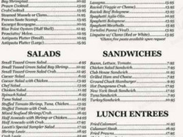 Luceti's on 25th Avenue menu