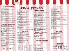 Big-A Rootbeer Drive Inn menu