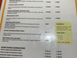 Shabuway menu