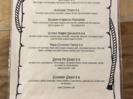 Keene Store Cafe menu