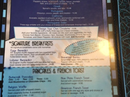 Blue Plate Diner menu