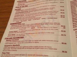 Carbone's Pizza menu