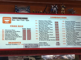 General Wok menu