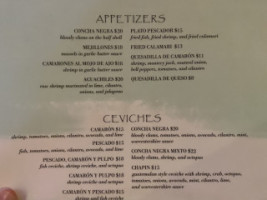 La Cevicheria menu