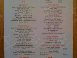 Tinucci's menu