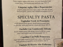 Chianti Restaurant menu